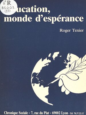 cover image of Éducation, monde d'espérance
